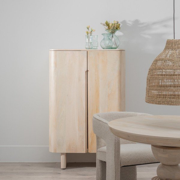 Skrinka z mangového dreva v prírodnej farbe 90x138 cm Batel – Ixia-image-1