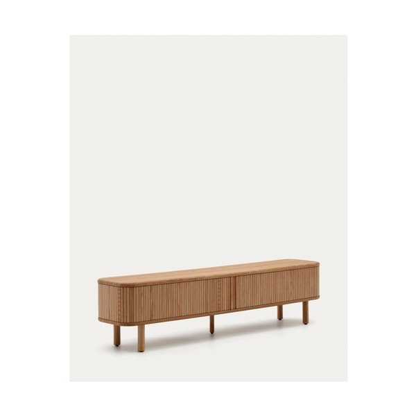 TV stolík v dekore jaseňa v prírodnej farbe 200x50x40 cm Mailen – Kave Home-image-2