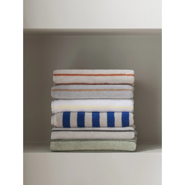 Modrá/krémovobiela froté osuška z bio bavlny 70x140 cm Arto – Blomus-image-2