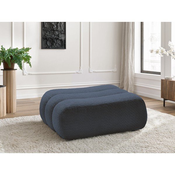 Tmavomodrá podnožka z textílie buklé Azra – Bobochic Paris-image-1