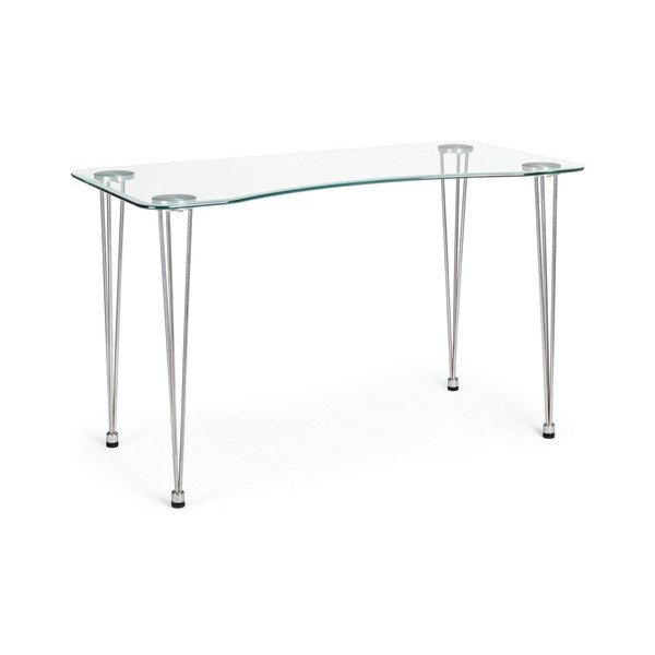 Pracovný stôl so sklenenou doskou 60x120 cm Rondo – Bizzotto