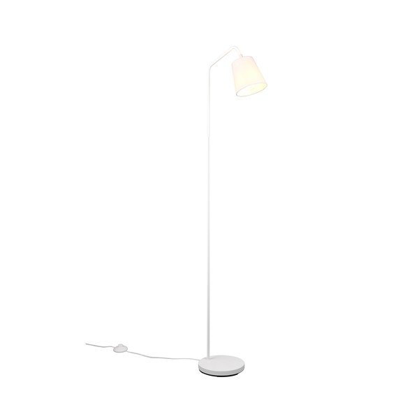 Biela stojacia lampa s textilným tienidlom (výška 148 cm) Buddy – Reality-image-2