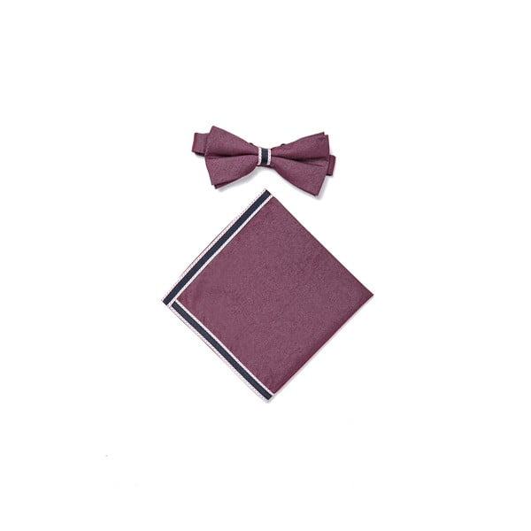 Set motýliku a vreckovky Deep Rose-image-1