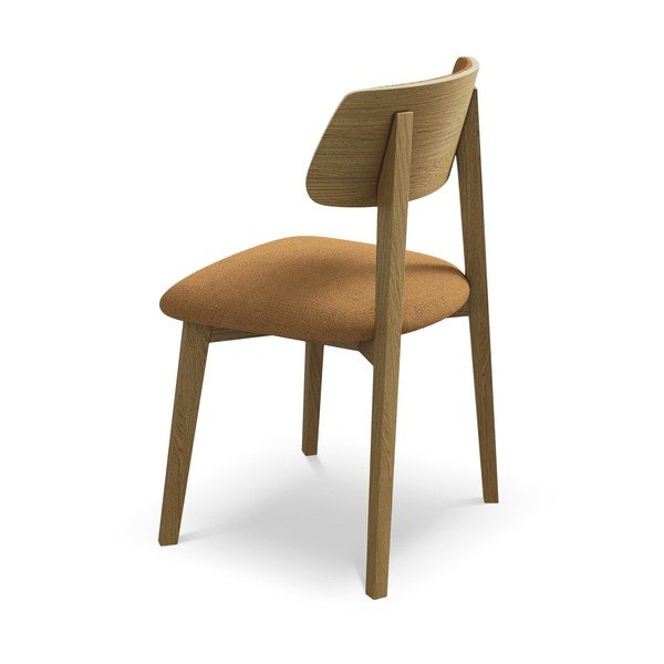 Jedálenská stolička z masívneho dreva v terakotovej farbe Niu – Makamii-image-3