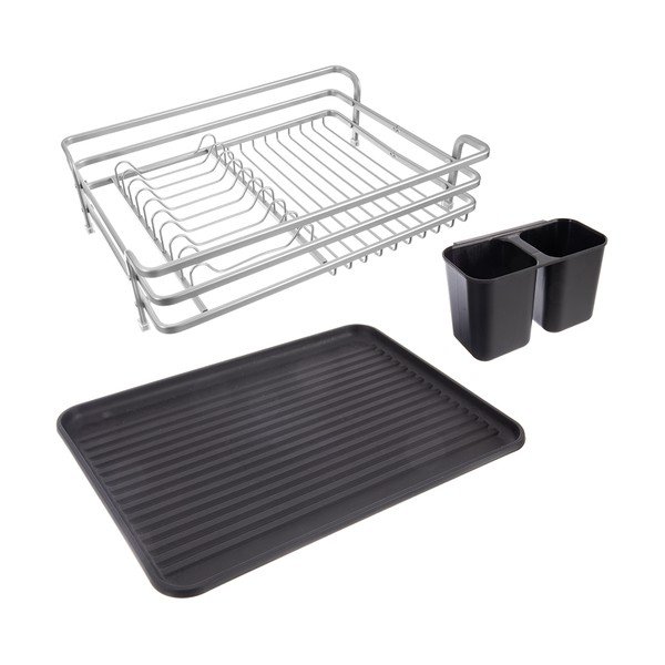 Čierno-biely kovový odkvapkávač 43x32 cm Deluxe – Orion-image-2