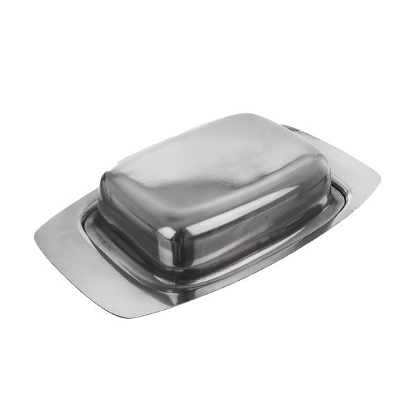 Nádobka na maslo z nehrdzavejúcej ocele v striebornej farbe – Orion