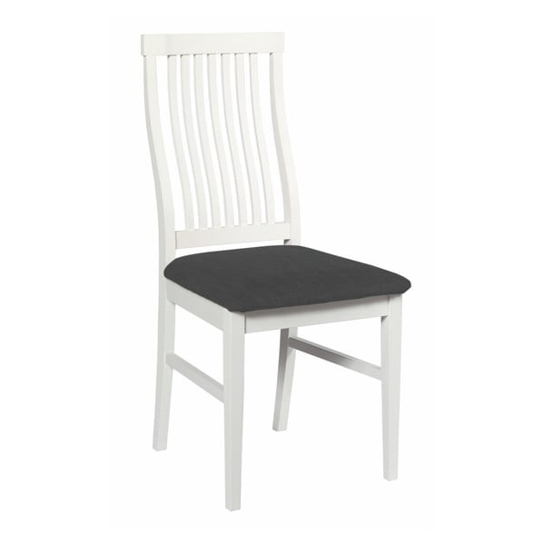 Biela jedálenská stolička s čiernym sedákom Rowico Kansas