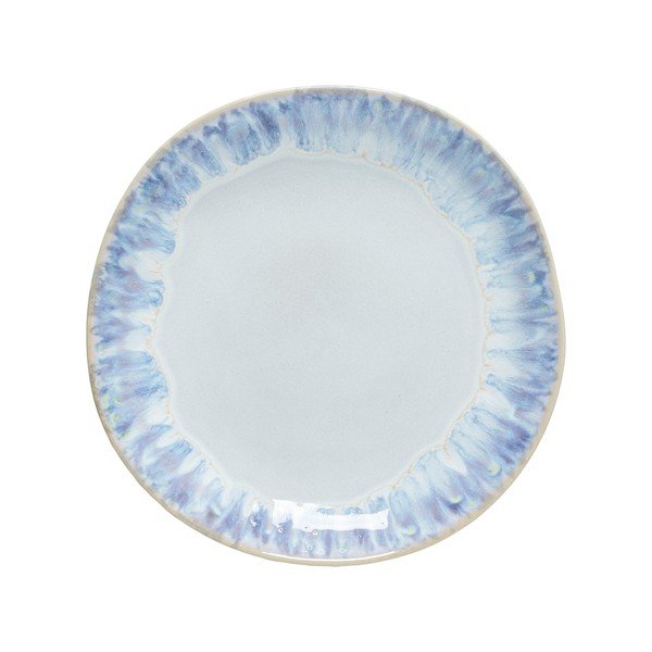 Biely/modrý dezertný kameninový tanier ø 22 cm Brisa – Costa Nova