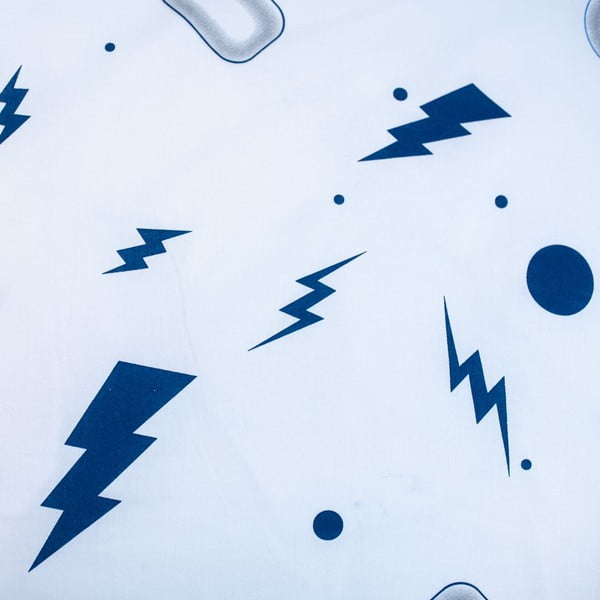 Bielo-modré bavlnené detské obliečky na jednolôžko 140x200 cm Game over – Jerry Fabrics-image-4