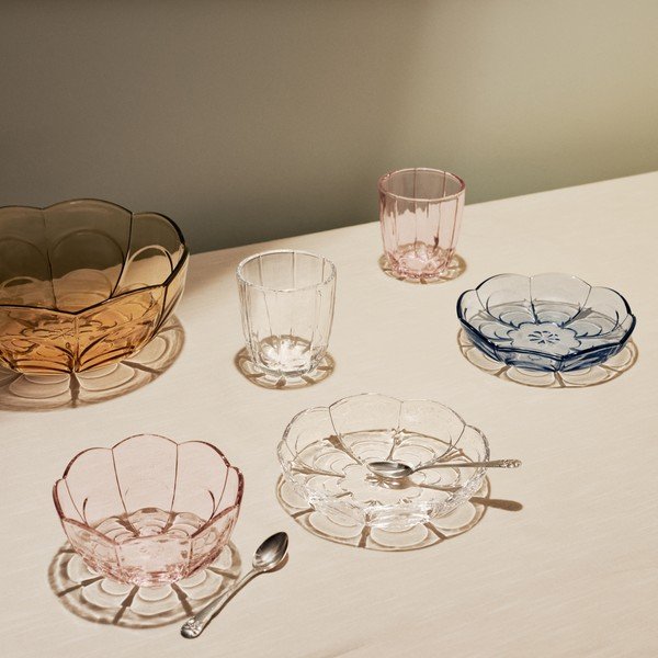 Svetloružové sklenené misky v súprave 2 ks ø 13 cm Lily - Holmegaard-image-1