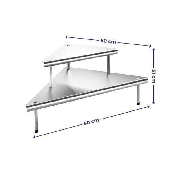 Prídavná polička z nehrdzavejúcej ocele Massivo - Maximex-image-3