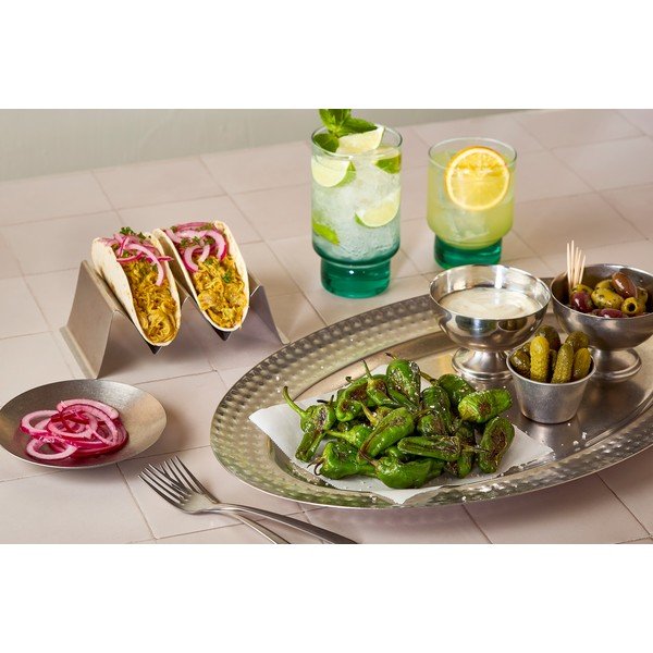 Servírovací stojan na tacos z nehrdzavejúcej ocele 10x19 cm Serve – BonBistro-image-2