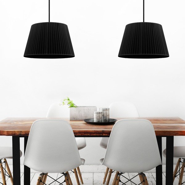 Čierne dvojramenné závesné svietidlo Sotto Luce KAMI Elementary M 2S-image-1