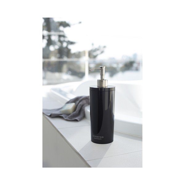 Čierny plastový dávkovač mydla 500 ml Round – YAMAZAKI-image-1