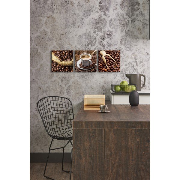 Sada 3 obrazov Styler Glasspik Set Coffee Uno-image-1