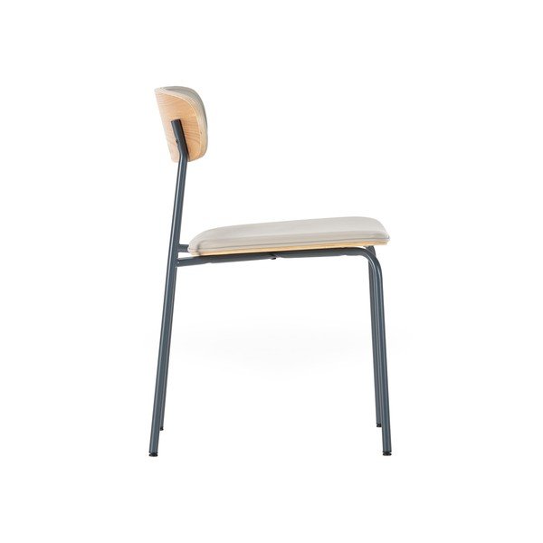 Béžové čalúnené stohovateľné jedálenské stoličky v súprave 2 ks Saula – Marckeric-image-3