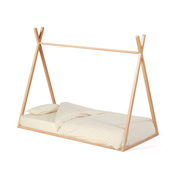 Domčeková detská posteľ z bukového dreva s roštom 90x190 cm v prírodnej farbe Maralis – Kave Home-image-3