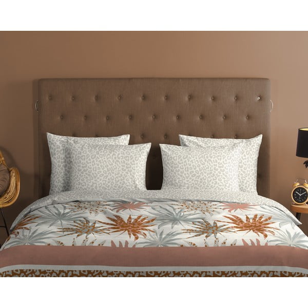 Bielo-svetlosivé bavlnené obliečky na jednolôžko 140x200 cm – Good Morning-image-2