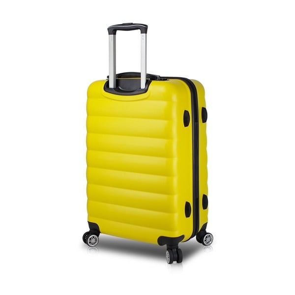 Žltý cestovný kufor na kolieskach s USB portom My Valice COLORS RESSNO Pilot Suitcase