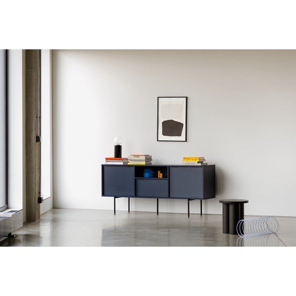 Tmavomodrý TV stolík 180x79x50 cm Bau – noo.ma-image-1