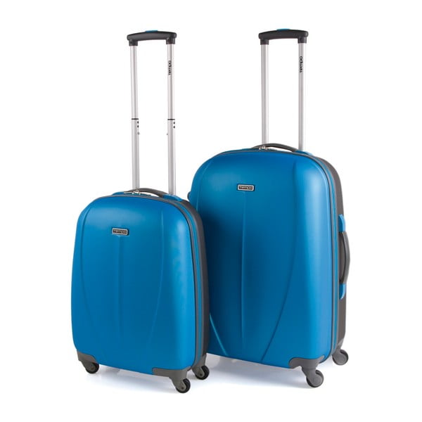 Sada 2 modrých cestovných kufrov na kolieskach Arsamar Wright
