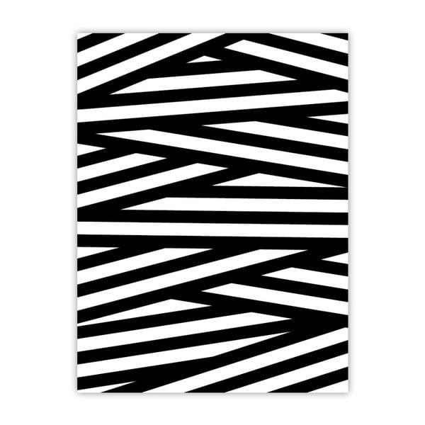 Plagát na bavlnenom papieri Funky Milk geometrik Kurt, 20 x 30 cm