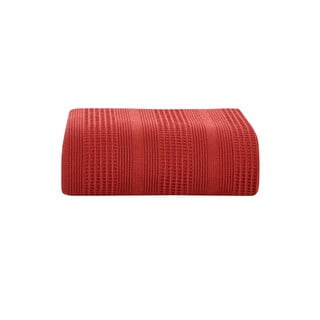 Červená bavlnená prikrývka na dvojlôžko 220x235 cm Leona - Mijolnir