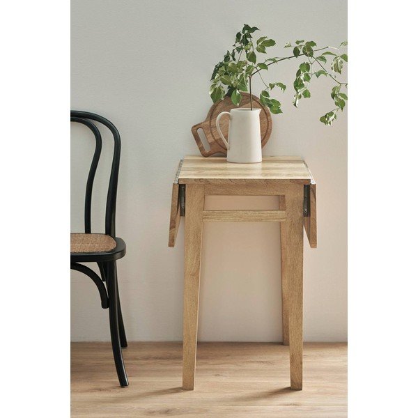 Rozkladací jedálenský stôl s prídavnou doskou z mangového dreva 43,5x60 cm Derri – Ellos Home-image-1