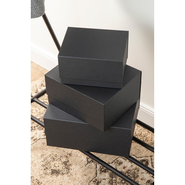 Kartónové úložné boxy s vekom v súprave 3 ks Ilse – Bigso Box of Sweden-image-1