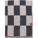 Antracitová/béžová froté osuška z bio bavlny 70x133 cm Retro – Mette Ditmer Denmark