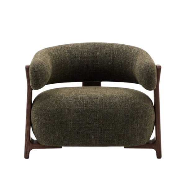 Zelené ženilkové kreslo Granite – Kave Home-image-2