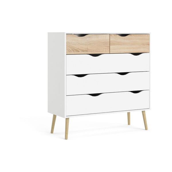 Biela komoda Tvilum Oslo, 99 x 101 cm-image-2