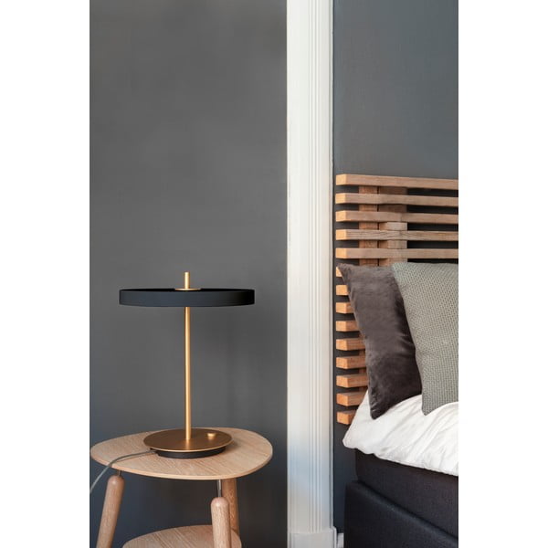 Antracitovosivá LED stmievateľná stolová lampa s kovovým tienidlom (výška 41,5 cm) Asteria Table – UMAGE-image-3