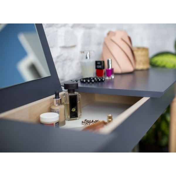 Biely toaletný stolík Ragaba Mimo, šírka 85 cm-image-2