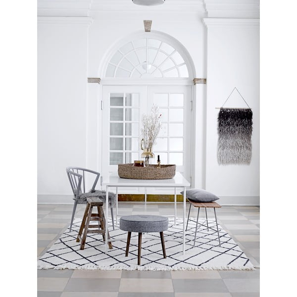 Biely vlnený koberec Bloomingville Geo, 200 x 300 cm-image-3