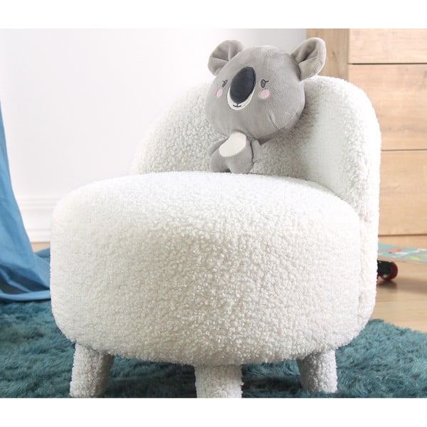 Biele detské kresielko z textílie bouclé Moouv – Artie-image-4