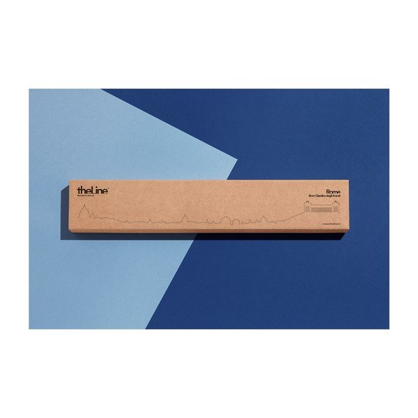 Čierna nástenná dekorácia so siluetou mesta The Line Rome-image-3