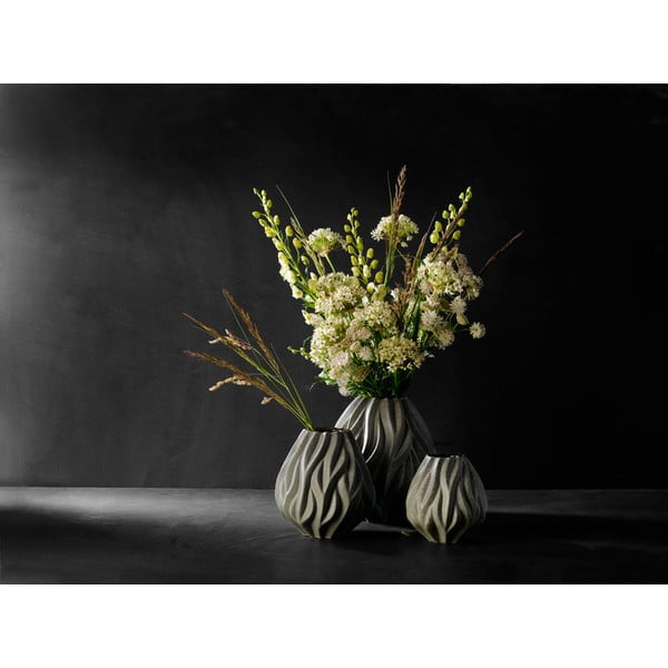 Sivá porcelánová váza Morsø Flame, výška 23 cm-image-2
