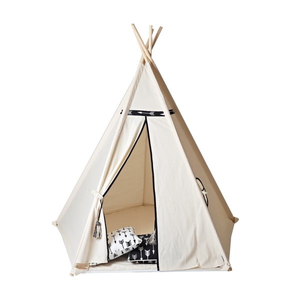 Krémovobiele päťuholníkové teepee VIGVAM Design Arrow