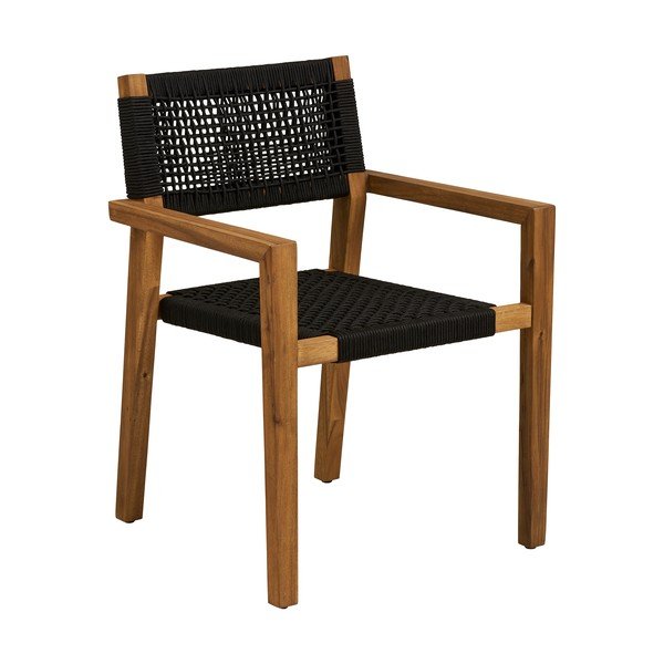 Čierna drevená záhradná stolička Anzio – House Nordic