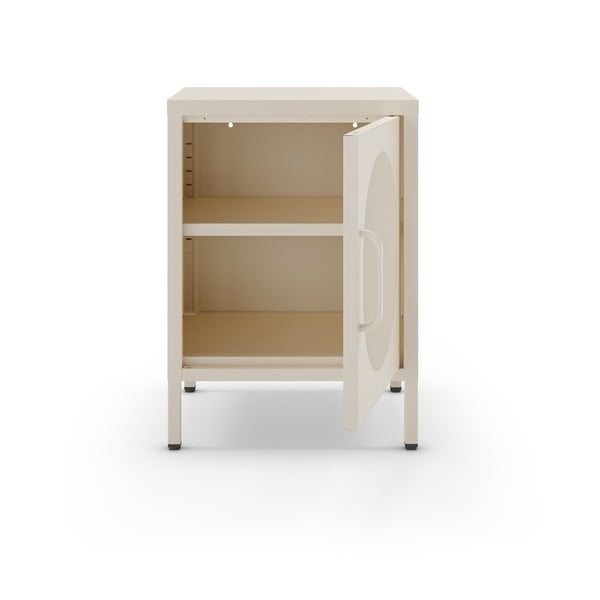 Krémový kovový nočný stolík Diora – Marckeric-image-3