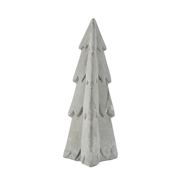 Sivá dekoratívna cementová soška KJ Collection Christmas Tree, výška 9 cm