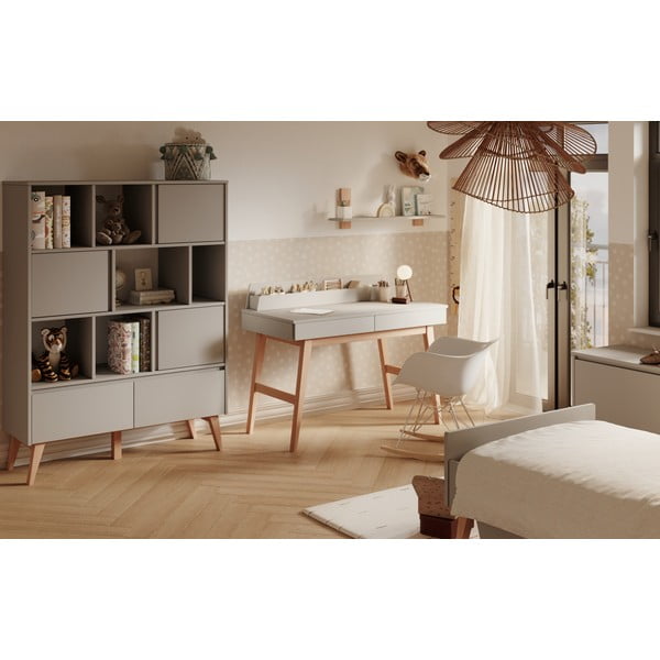 Sivá detská knižnica 120x42,5 cm Swing – Pinio-image-1