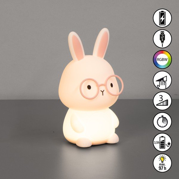 Svetloružové detské nočné svietidlo Josie – Fischer & Honsel-image-4