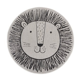 Krémovobiely detský koberec Ragami Lion, ø 120 cm