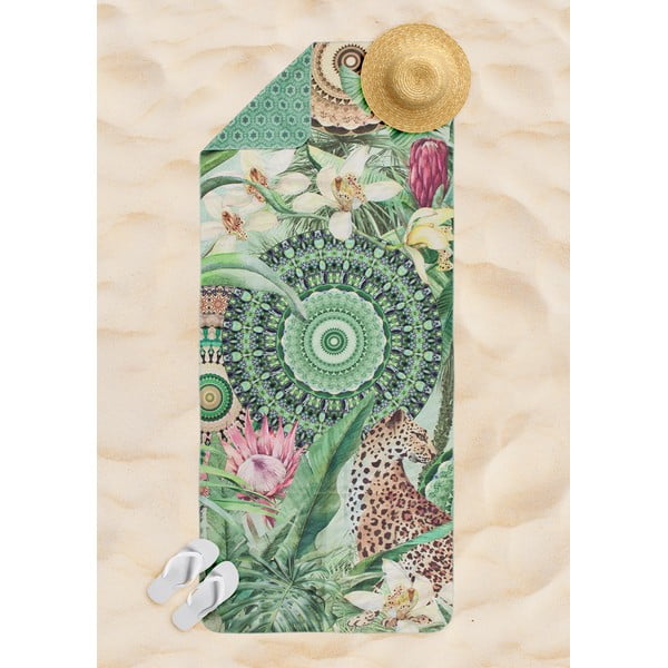 Zelená rýchloschnúca plážová osuška 50x100 cm – HIP-image-1