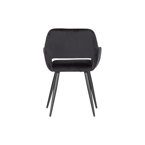 Čierne čalúnené jedálenské kreslá v súprave s podrúčkami 2 ks Jelle – WOOOD-image-4