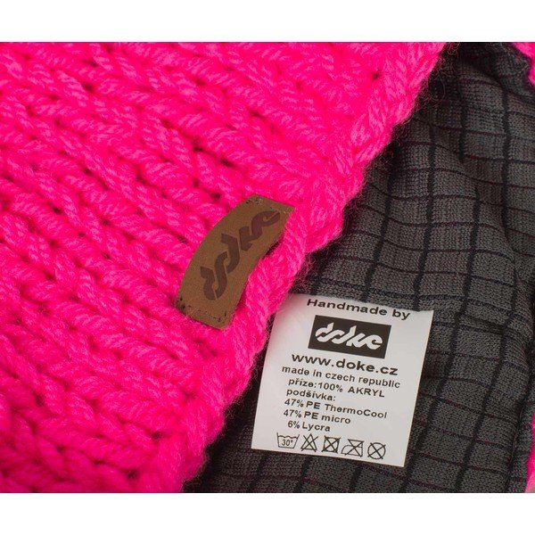 Ručne pletená čapica DOKE Pink Beanie-image-2