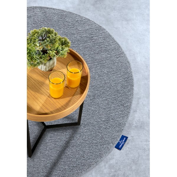 Sivý ručne tkaný vlnený okrúhly koberec ø 160 cm Francois – Villeroy&Boch-image-2