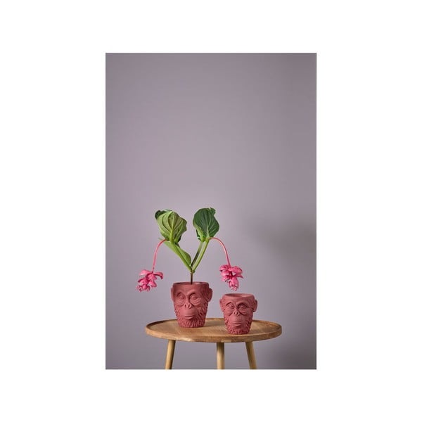 Červený kvetináč Villa Collection Calbe, výška 19 cm-image-3